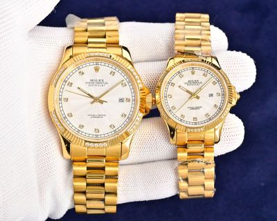 Rolex Datejust 41mm for Men 32mm for Women 316L Steel Gold President Band Couple Watch